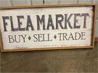Flea Market Sign 17x37