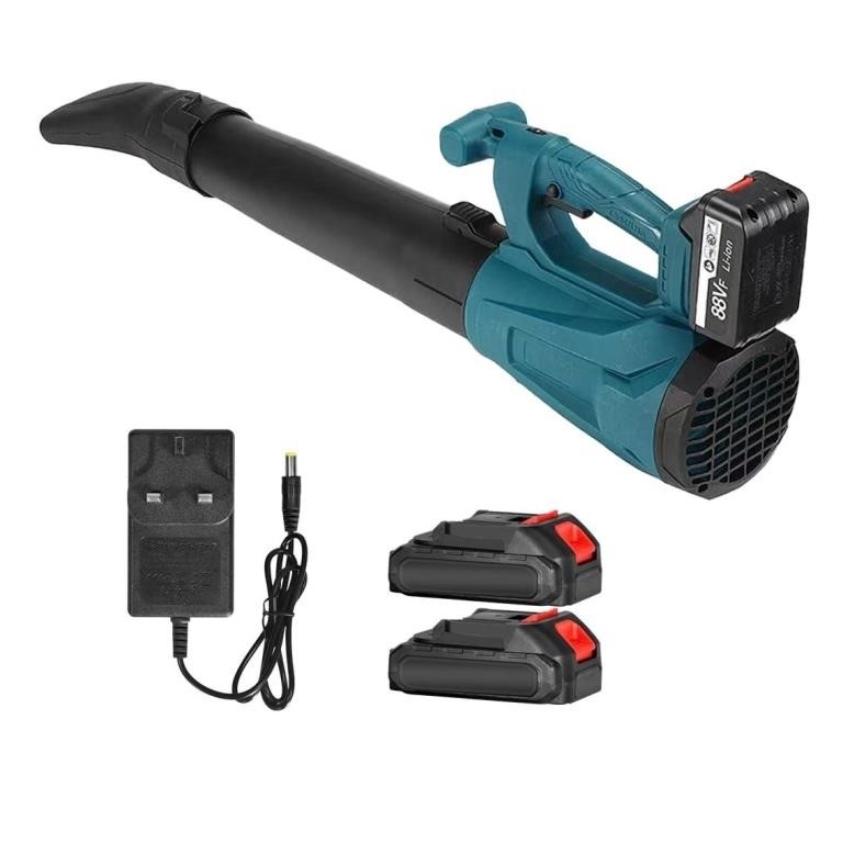 Cordless Leaf Blower with Two Batteries and...