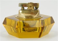 * Vintage Amber Table Lighter