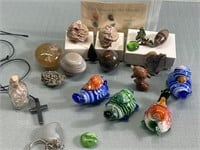 Mixed lot of collectible rocks  souvenirs