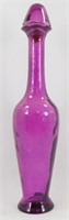 * MCM 19" Purple Genie Bottle Decanter