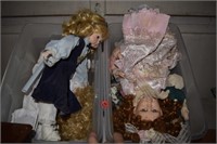 2 TOTES OF DOLLS