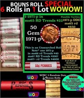 THIS AUCTION ONLY! BU Shotgun Lincoln 1c roll, 197