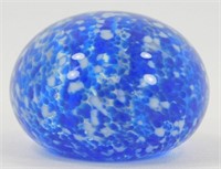 Vintage Blue & White Speckled Paperweight