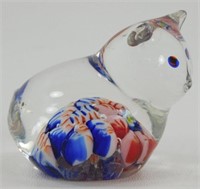 Small Glass Cat Paperweight