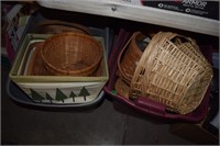 2 TOTES OF BASKETS