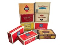 Lot of 9 Vintage Cigar Boxes.