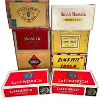 Lot of 8 Vintage Cigar Boxes.
