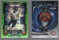 Lot of 2 Justin Fields 2023 Panini Prizm Cards.