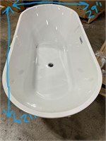 (cracked/ READ! )62" Acrylic Freestanding Bathtub