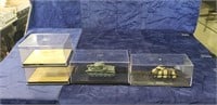 (2) Military Collector Model Tanks & (2) Display