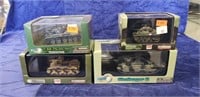 (4) Military Collector Model Tanks