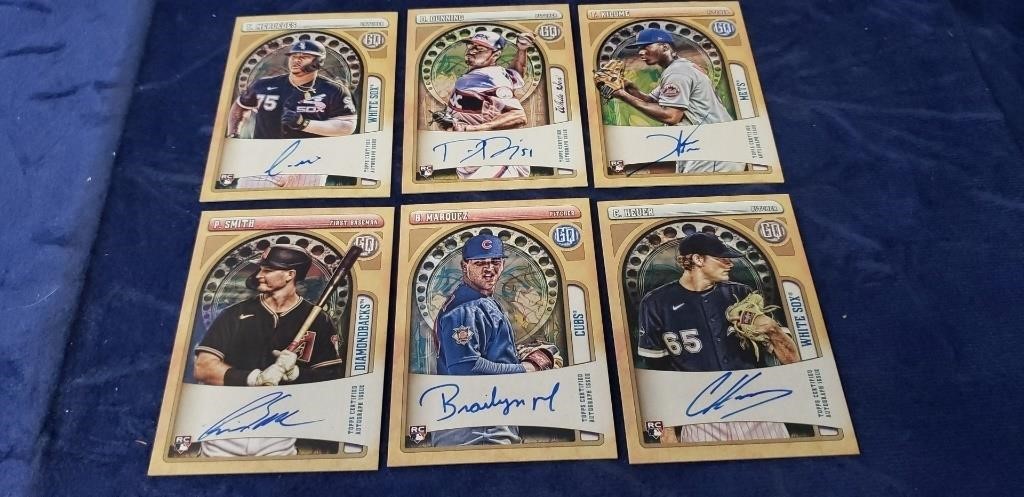 (6) Assorted Autographed Baseball Cards