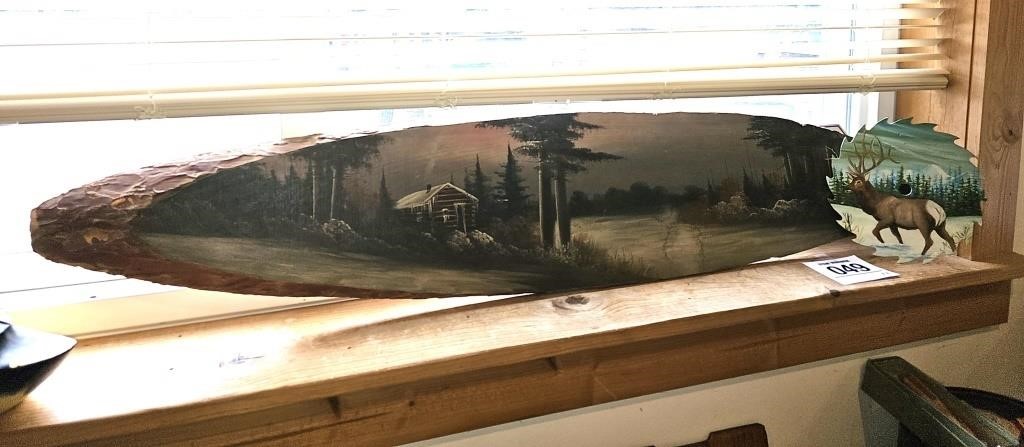 Painted slab 42" w/ painted saw blade