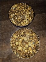 Military brass buttons (5 lbs 5 oz) w/ book
