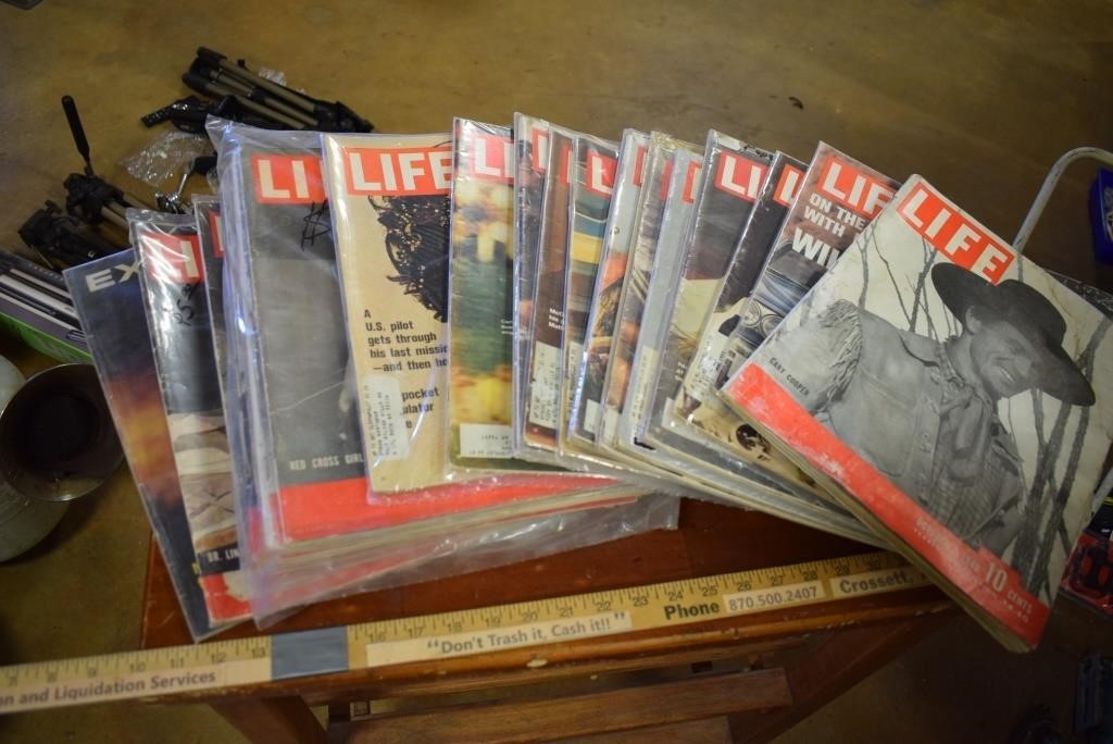 Lot of Vintage Life Magazines