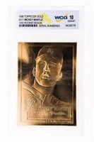 1996 TOPPS 22K GOLD #311 Mickey Mantle 1952 Rookie