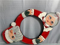 Painted wooden Christmas table centerpiece