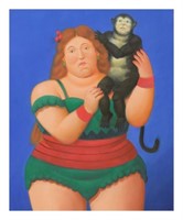 Fernando Botero, "Circus Performer With Monkey"