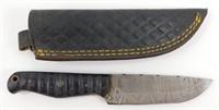 4" Damascus Blade Knife - Overall 8", New with