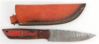 5" Damascus Blade Knife - Overall 9", New with