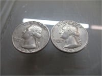 2 Partial Silver Quarters 1965 + 1969