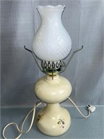 Vintage porcelain electric lamp with