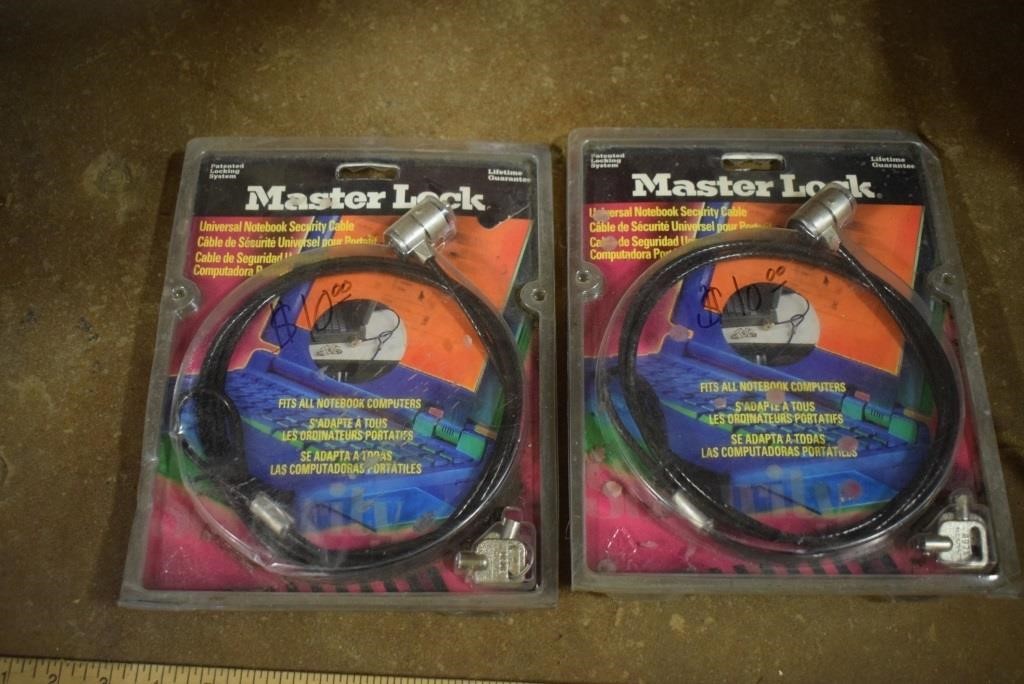 Two Master Lock Laptop Locking Cables