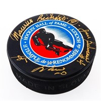 Hockey Hall of Fame Logo Puck, Autographed - 50 Go