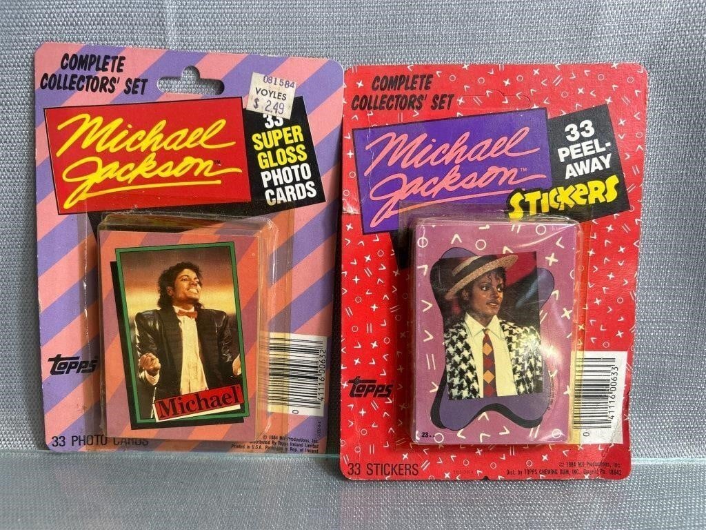 2 sets of 33 Michael Jackson Topps Cards