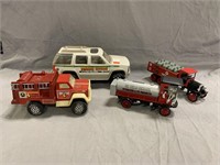 (2) Toy Trucks and (2) Truck Banks