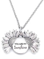 SUNFLOWER YOU ARE MY SUNSHINE NECKLACE