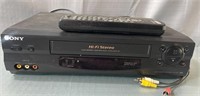 Sony VCR Player w/ remote.