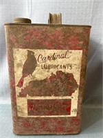 Vintage Cardinal Lubricants oil can.