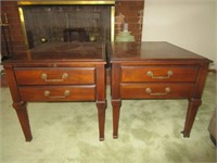 LANE FURNITURE - PAIR OF END TABLES WITH LARGE