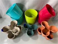 6 Colorful flowerpots 6x6. 5 3-packs