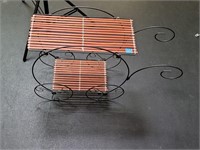 Decorative  Metal and Wood Table