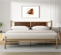 (cracked headboard) California King Size Bed Frame