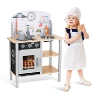 OOOK Wooden Play Kitchen PlaySet for Toddlers,...