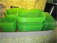 NEW GREEN PLASTIC CONTAINERS