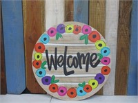 23" Hanging Welcome Sign on Wood