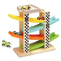 TOP BRIGHT Wooden Car Ramp Toy for 1 2 3 Year...