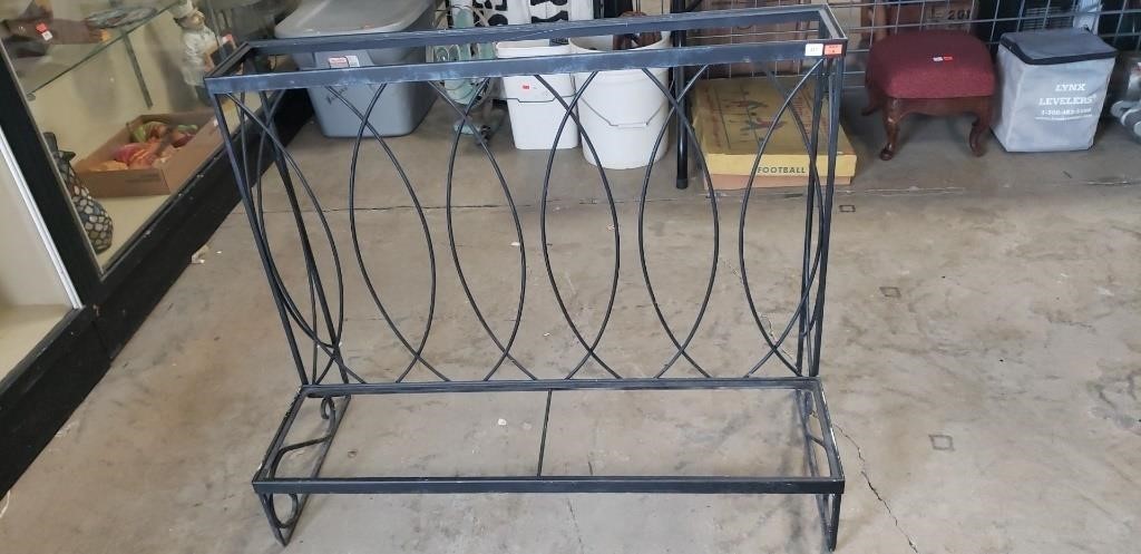 (1) Wrought Iron Plant Stand (37"×16.5"×30")