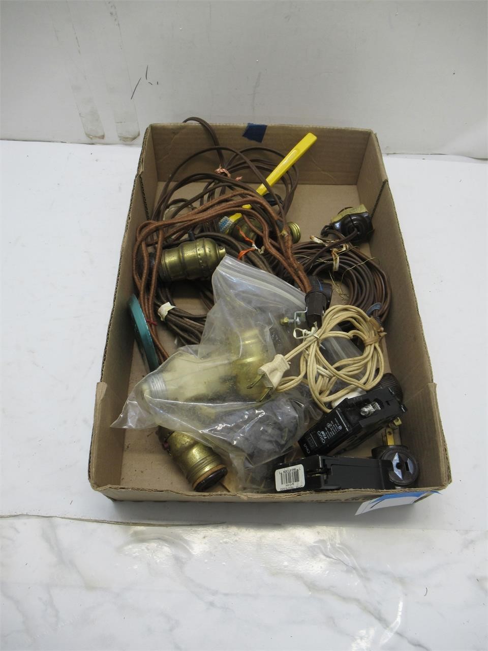 sockets, wire, electrical items