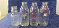 (4) Vintage Wengert's Dairy Milk Bottles