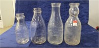 (4) Vintage Milk Bottles (Hershey, Matuella's &
