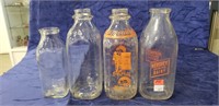(4) Vintage Milk Bottles (Hershey Estates,