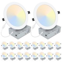 LZHOME 8 Inch Recessed LED Light: 18 Packs Ultra