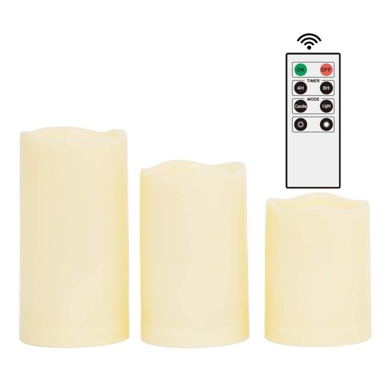 3PCS Waterproof Flameless LED Candles with...