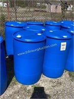D1. (5) food grade 55 gallon plastic barrels